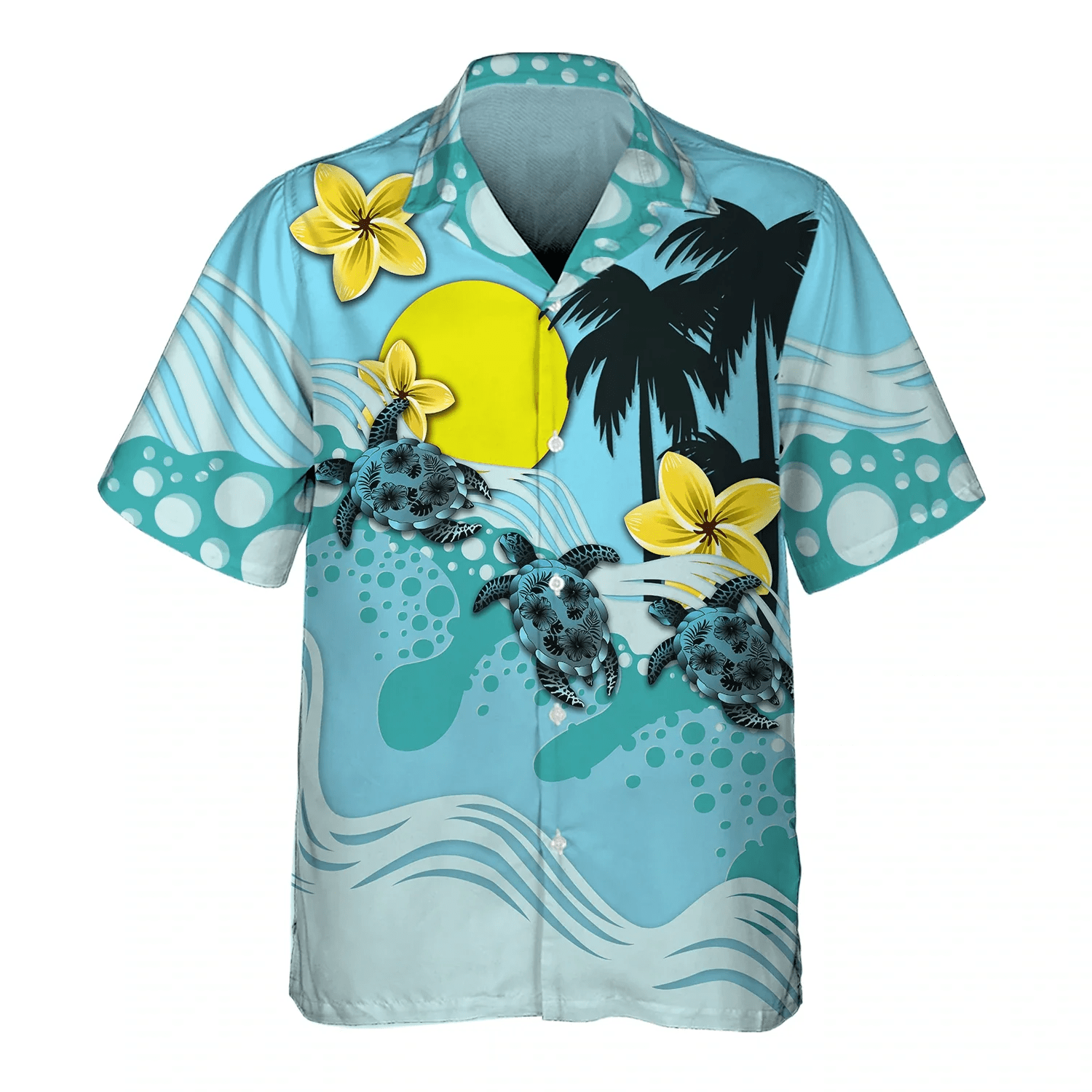 Sun And Turtle 3D Trendy Hawaiian Shirt, Turtle Trendy Hawaiian Shirt For Men And Women