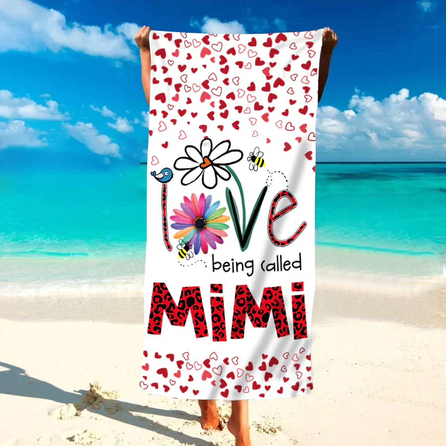 Sunflower Themed Blessed Nana Beach Towels Perfect Summer Gift Grandma