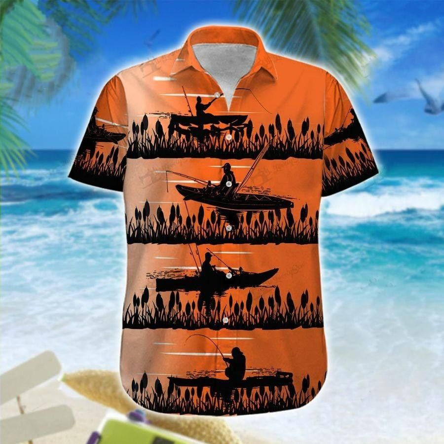 Sunset Kayak Fishing Adventure Hawaiian Shirt