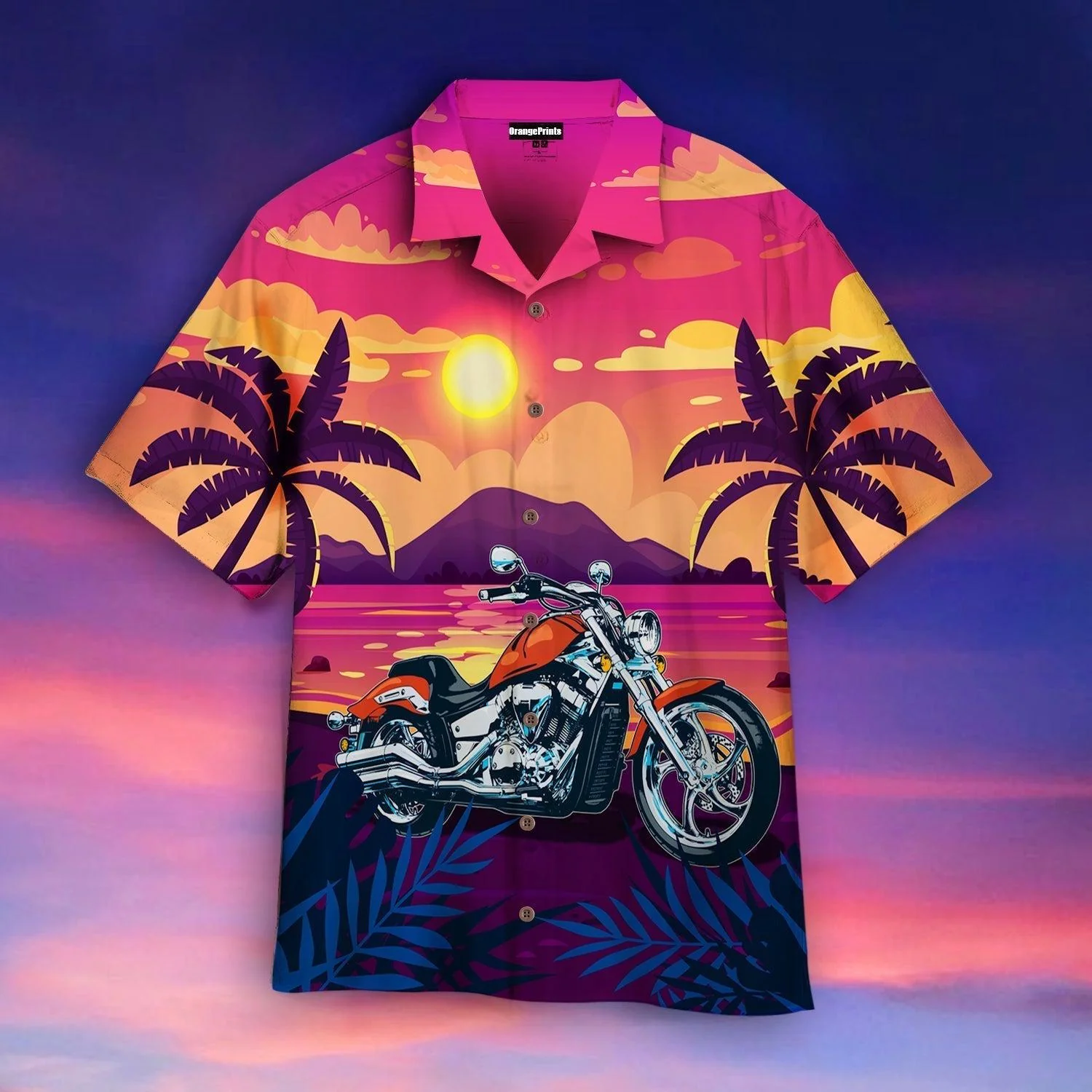 Sunset View Trendy Hawaiian Shirt For