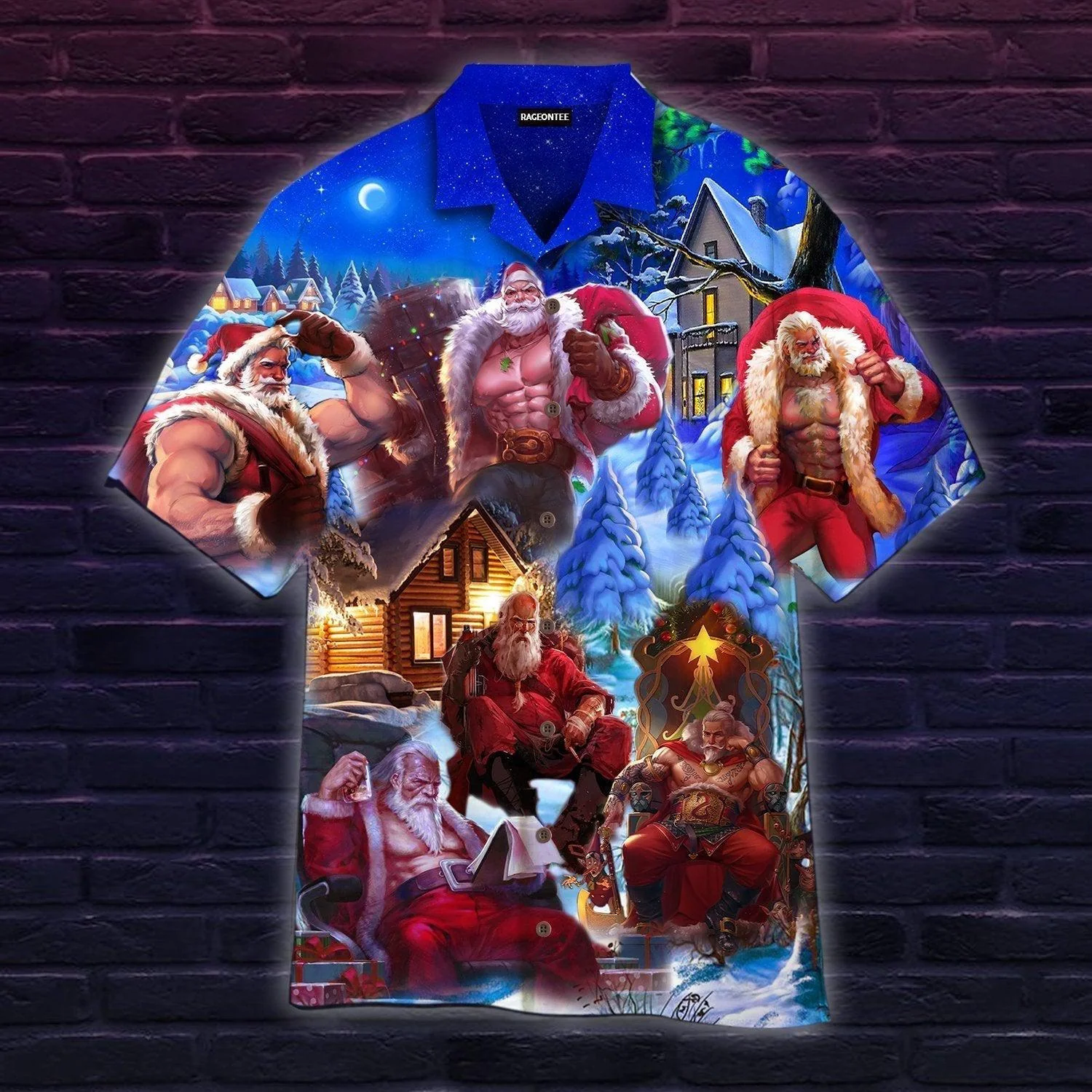 Superhero Santa Claus Will Come And Save You On Christmas Night Trendy Hawaiian Shirt For