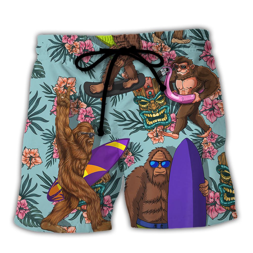 Surfing Funny Bigfoot Eat Sleep Surf Repeat Lovers Surfing Trendy Aloha Hawaiian Beach Shorts Surfing Funny Bigfoot Eat Sleep Surf Repeat Lovers Surfing Trendy Aloha Hawaiian Beach Shorts
