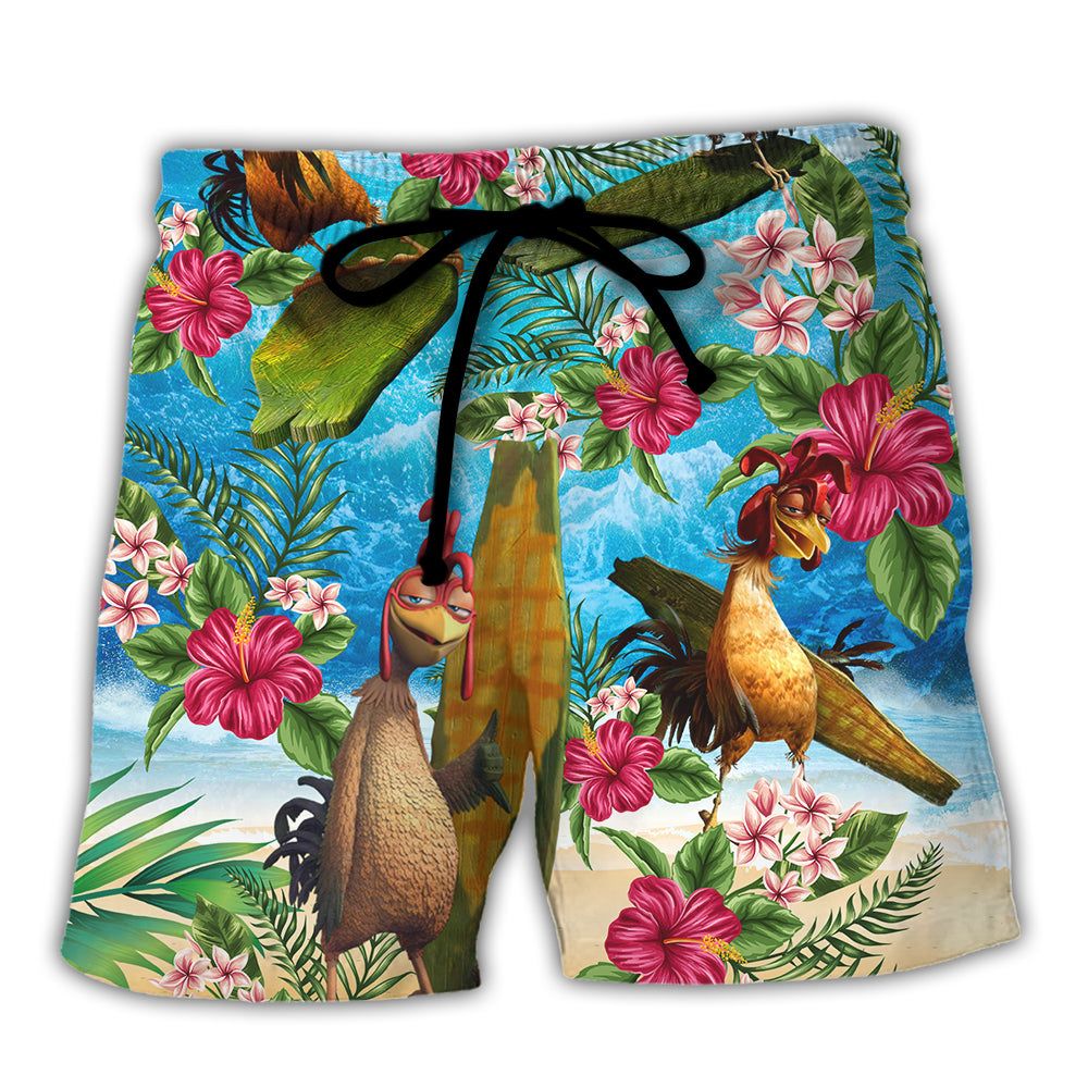 Surfing Funny Chicken Respect The Locals Lovers Surfing Tropical Trendy Aloha Hawaiian Beach Shorts Surfing Funny Chicken Respect The Locals Lovers Surfing Tropical Trendy Aloha Hawaiian Beach Shorts