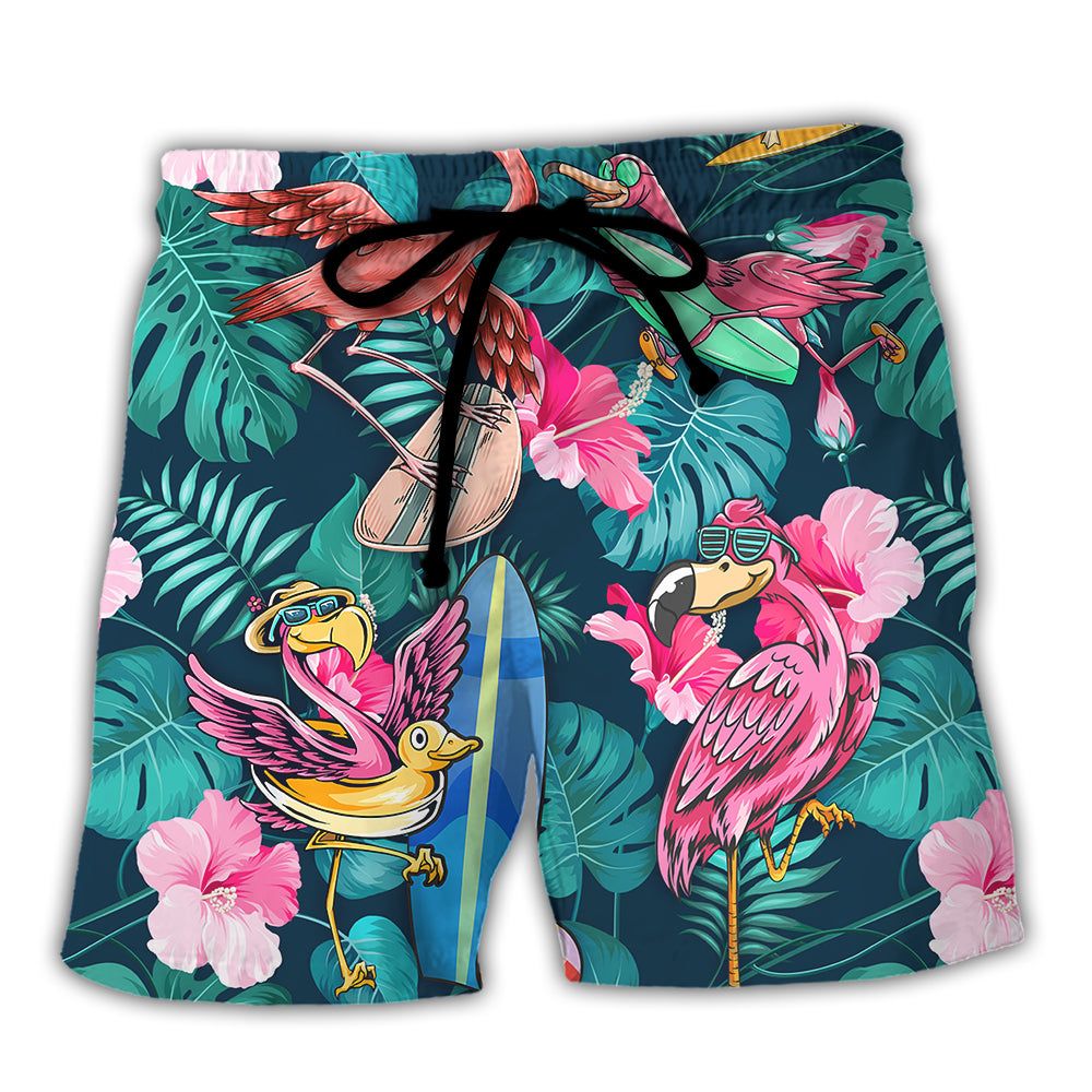 Surfing Funny Flamingo You Can’t Stop The Waves But You Can Learn To Surf Trendy Aloha Hawaiian Beach Shorts Surfing Funny Flamingo You Can’t Stop The Waves But You Can Learn To Surf Trendy Aloha Hawaiian Beach Shorts