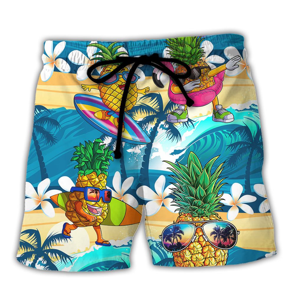 Surfing Funny Pineapple Why Walk On The Water When You Can Surf Lover Surfing Trendy Aloha Hawaiian Beach Shorts