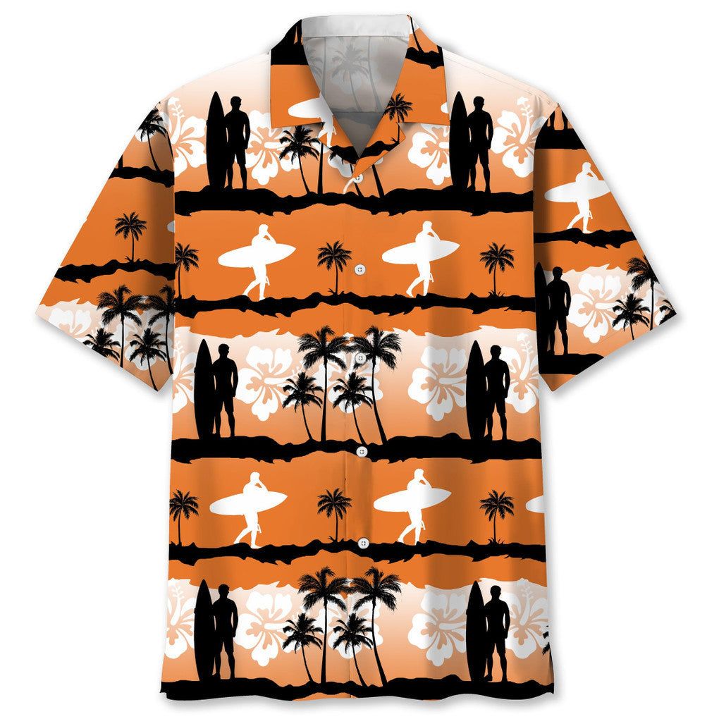 Surfing Sunset Trendy Hawaiian Shirt