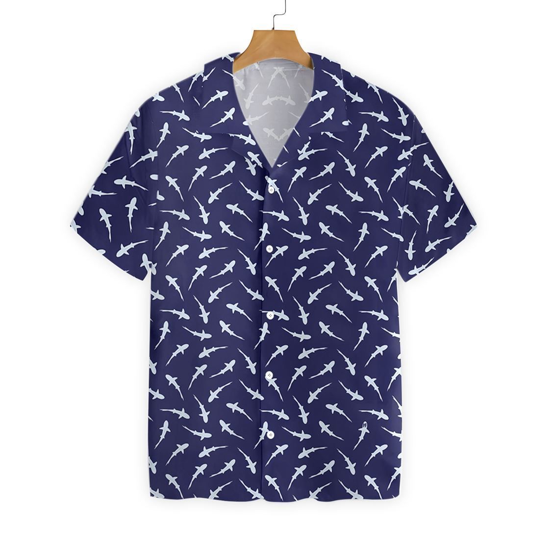 Surfing with Sharks: Shark Theme Hawaiian Beach Shirt Surfing with Sharks: Shark Theme Hawaiian Beach Shirt