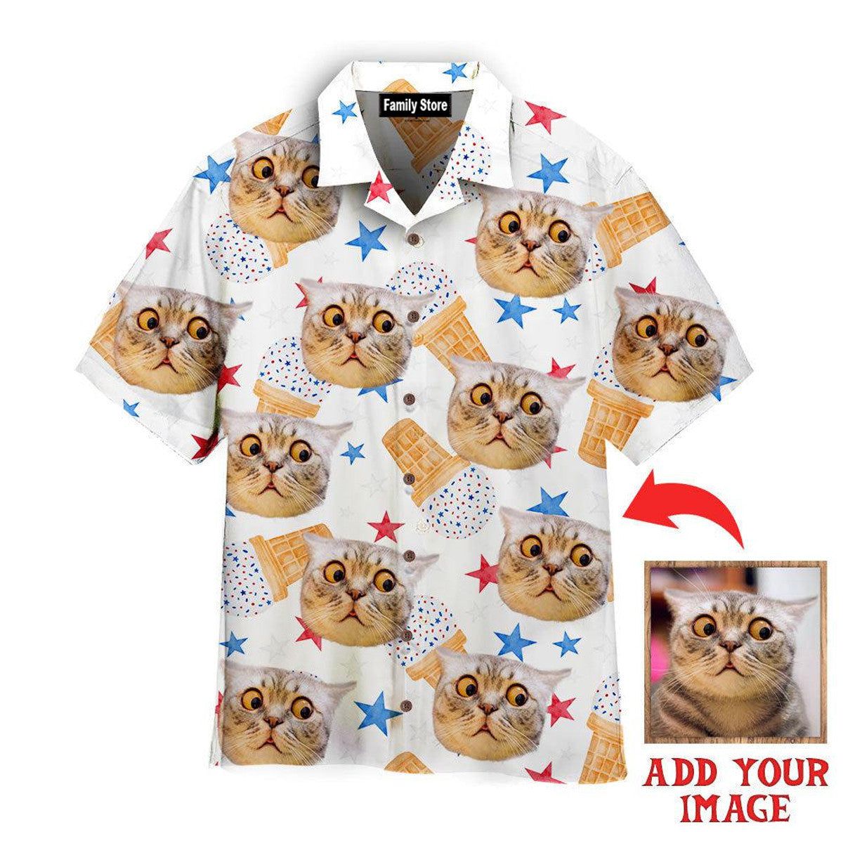 Cat Hawaiian Shirt Coffe Collar Cat Hawaiian Shirt Coffe ALAZA
