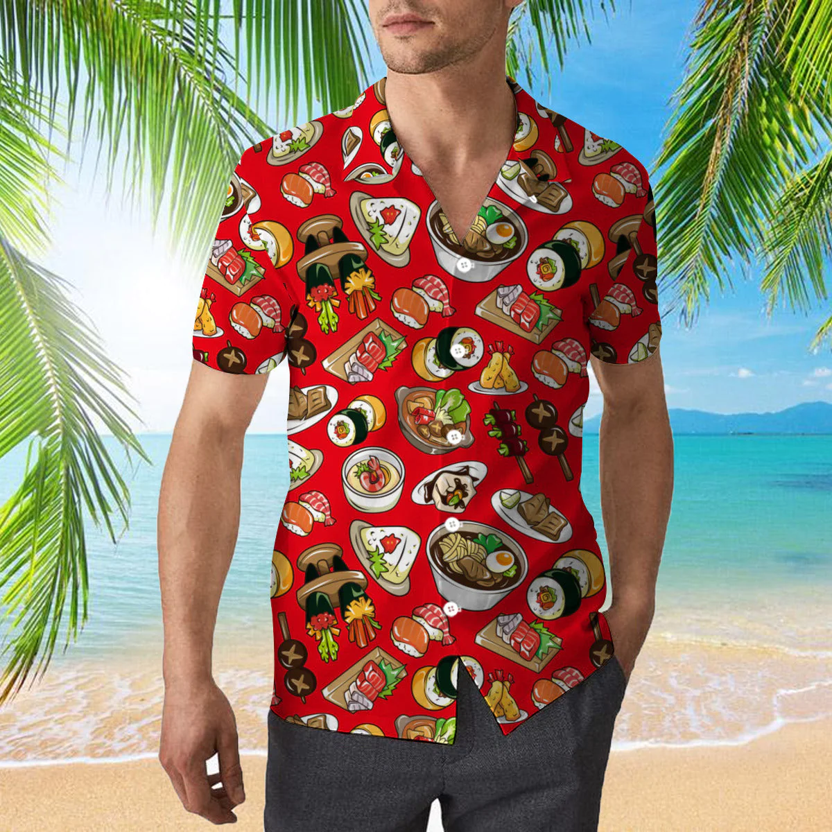 Sushi High Feeling Style Trendy Hawaiian Shirt For Aloha Shirt
