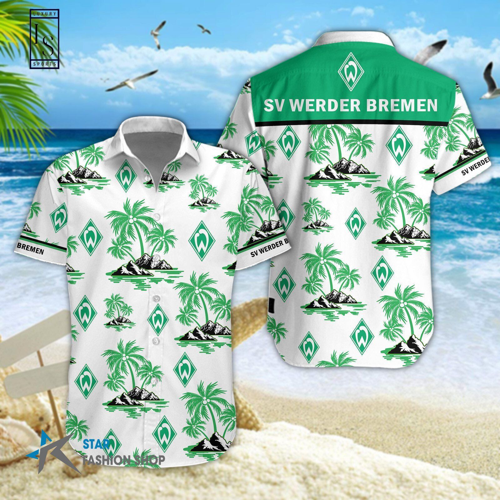 Sv Werder Bremen Coconut Tree Trendy Hawaiian Shirt Aloha Shirt