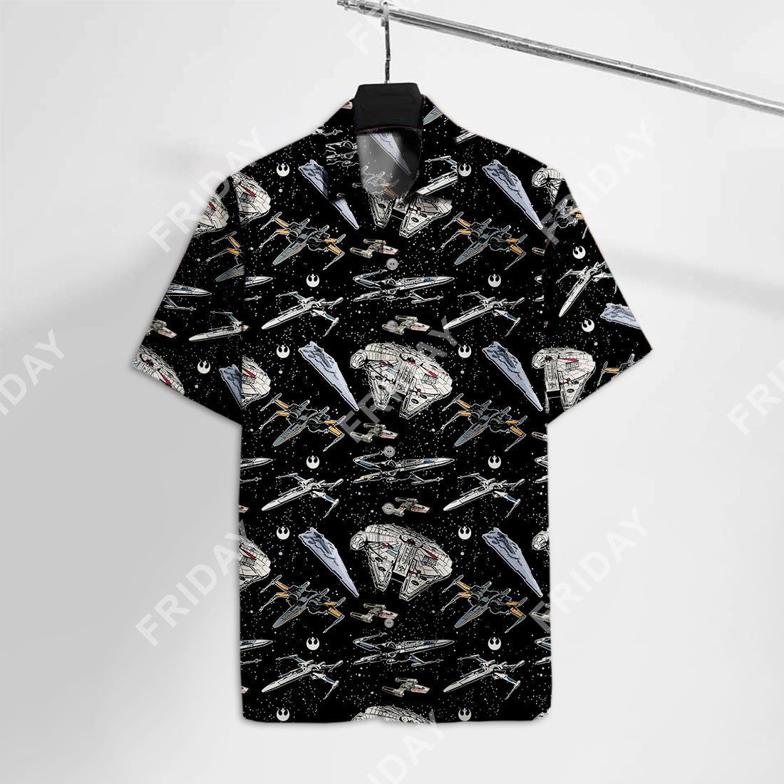 Sw Aloha Shirt Sw Spaceships Black Hawaii Tshirt Cool Sw Hawaiian Shirt