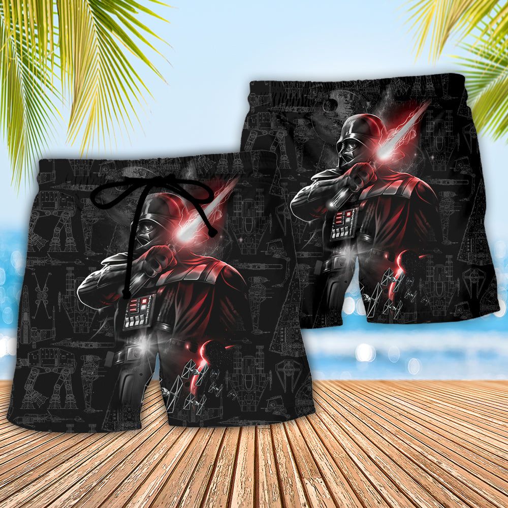 Sw Dark Side Rising Trendy Aloha Hawaiian Beach Shorts