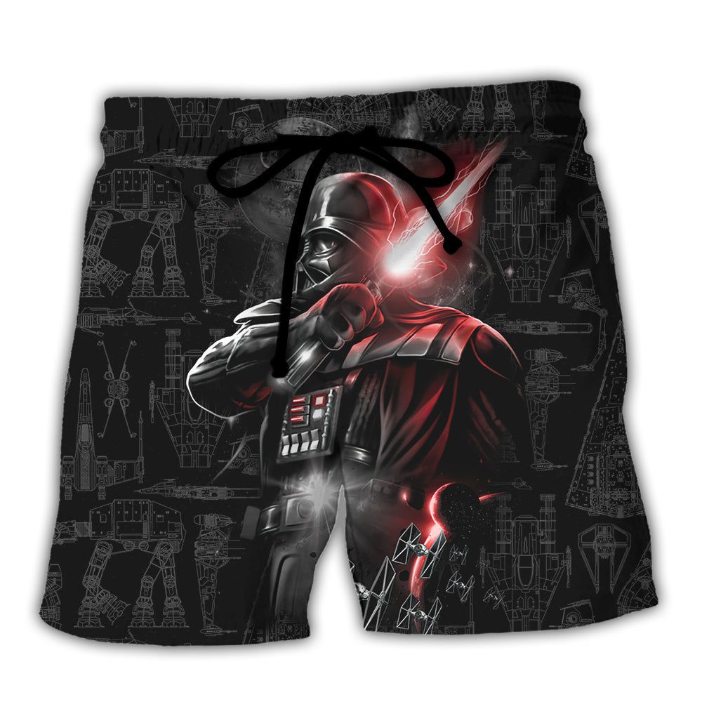 Sw Dark Side Rising Trendy Aloha Hawaiian Beach Shorts
