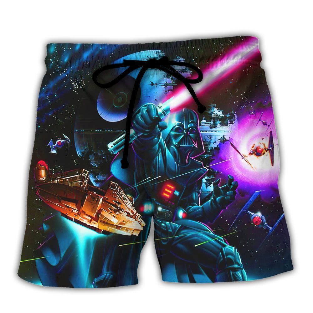 Sw Darth Vader Cool So Trendy Aloha Hawaiian Beach Shorts Sw Darth Vader Cool So Trendy Aloha Hawaiian Beach Shorts