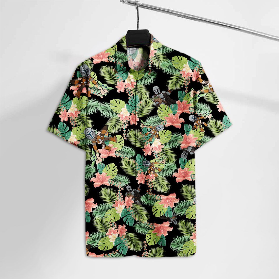 Sw Hawaiian Shirt Mandalore And Baby Yd Tropical Flowers Hawaii Tshirt