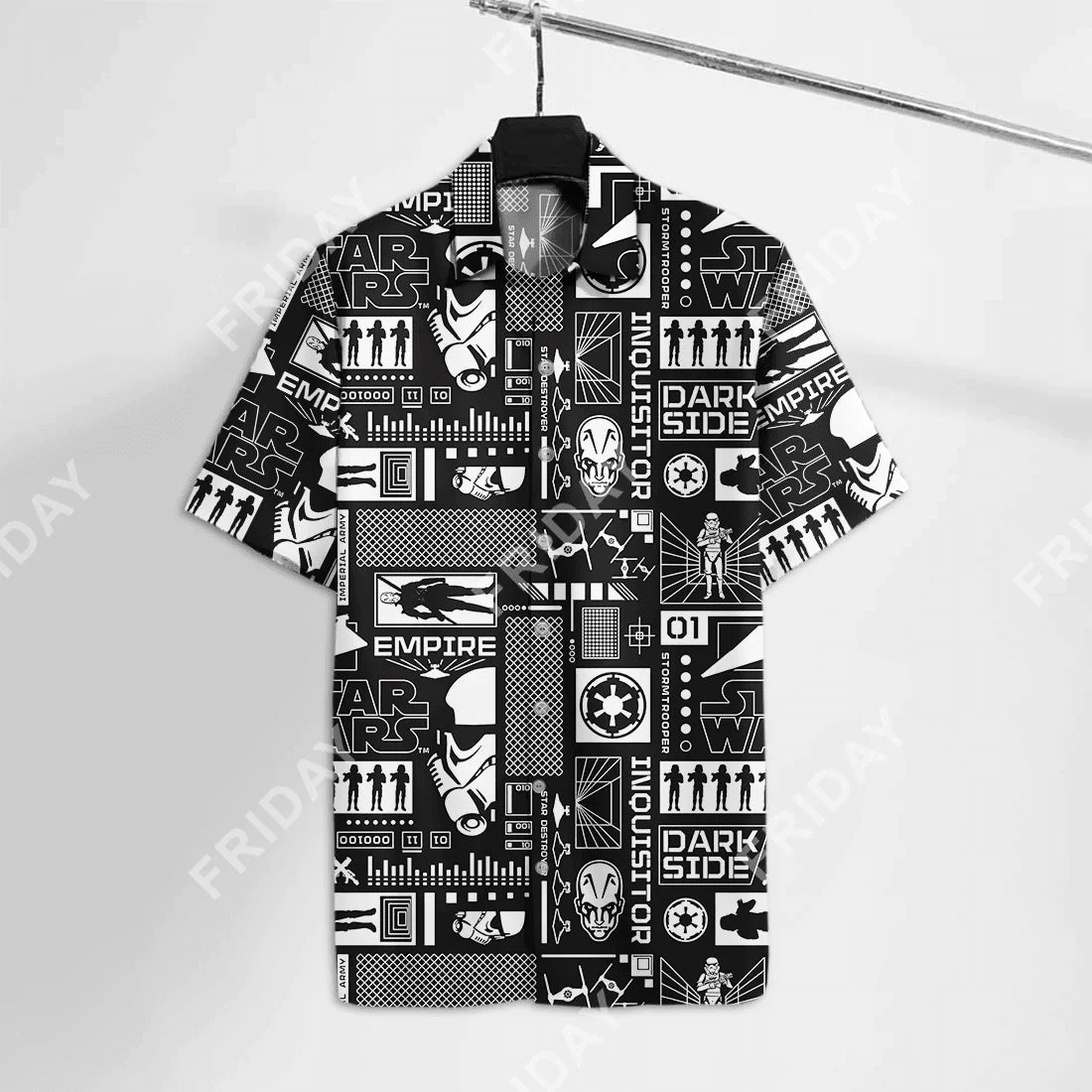 Sw Trendy Hawaiian Shirt Black And White Pattern Hawaii Shirt Amazing Sw Aloha Shirt 2022