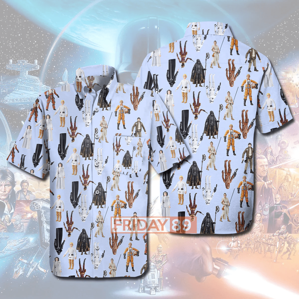 Sw Trendy Hawaiian Shirt Retro Action Figures Hawaii Tshirt High Quality Sw Aloha Shirt 2022