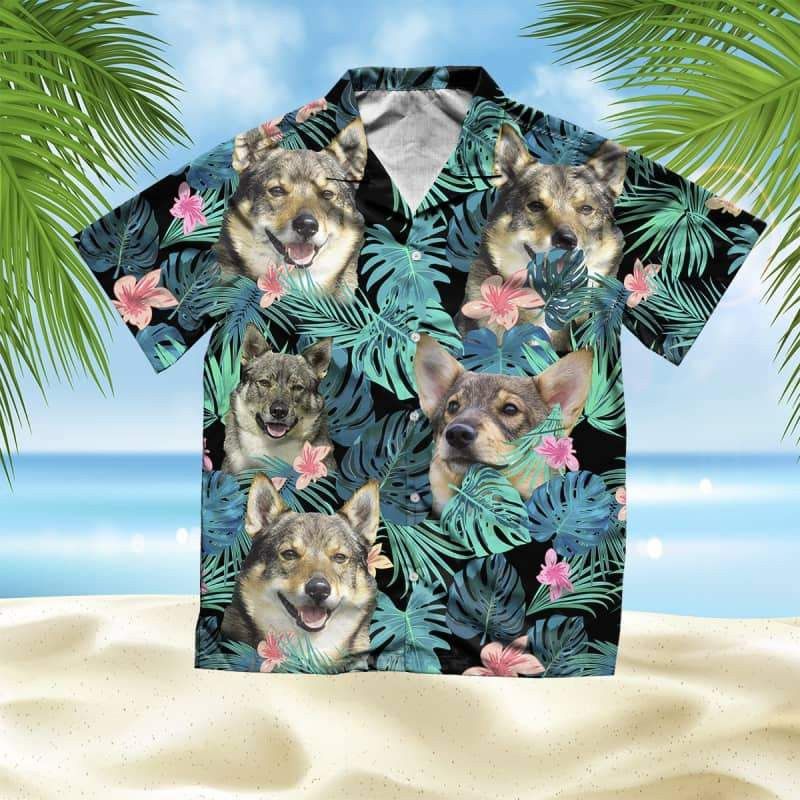 Swedish Vallhund Dog Summer Aloha Hawaiian Shirt