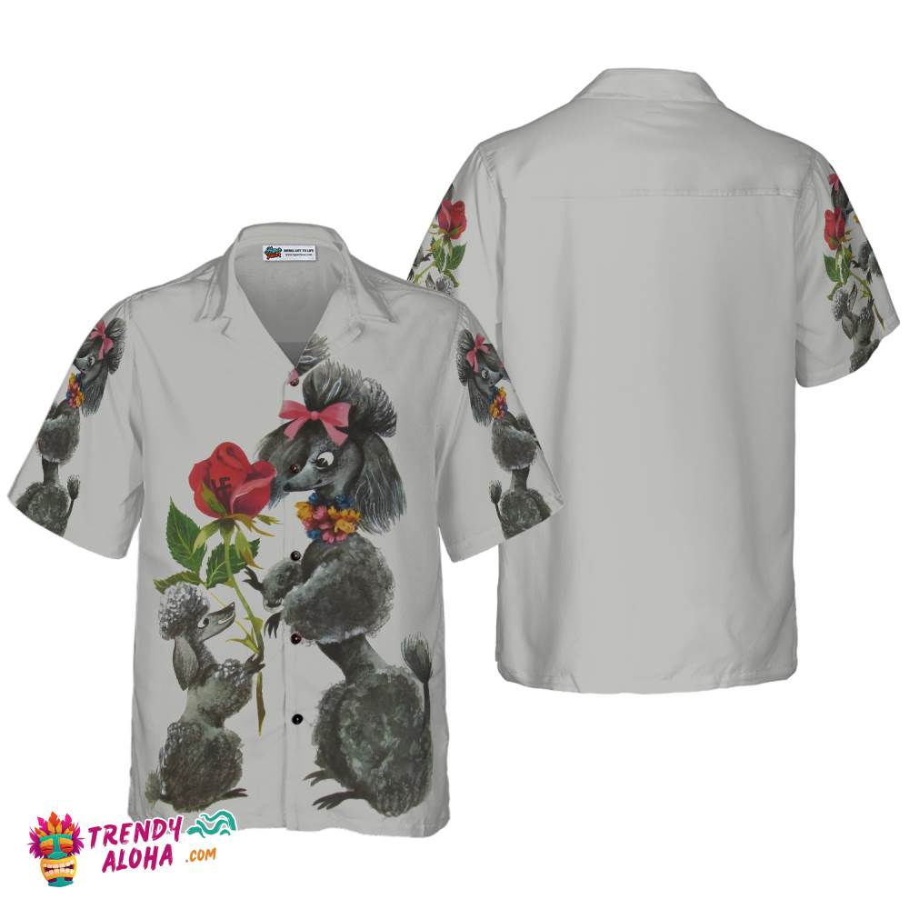 Sweet Poodles With Flower Hawaiian Shirt Sweet Poodles With Flower Hawaiian Shirt