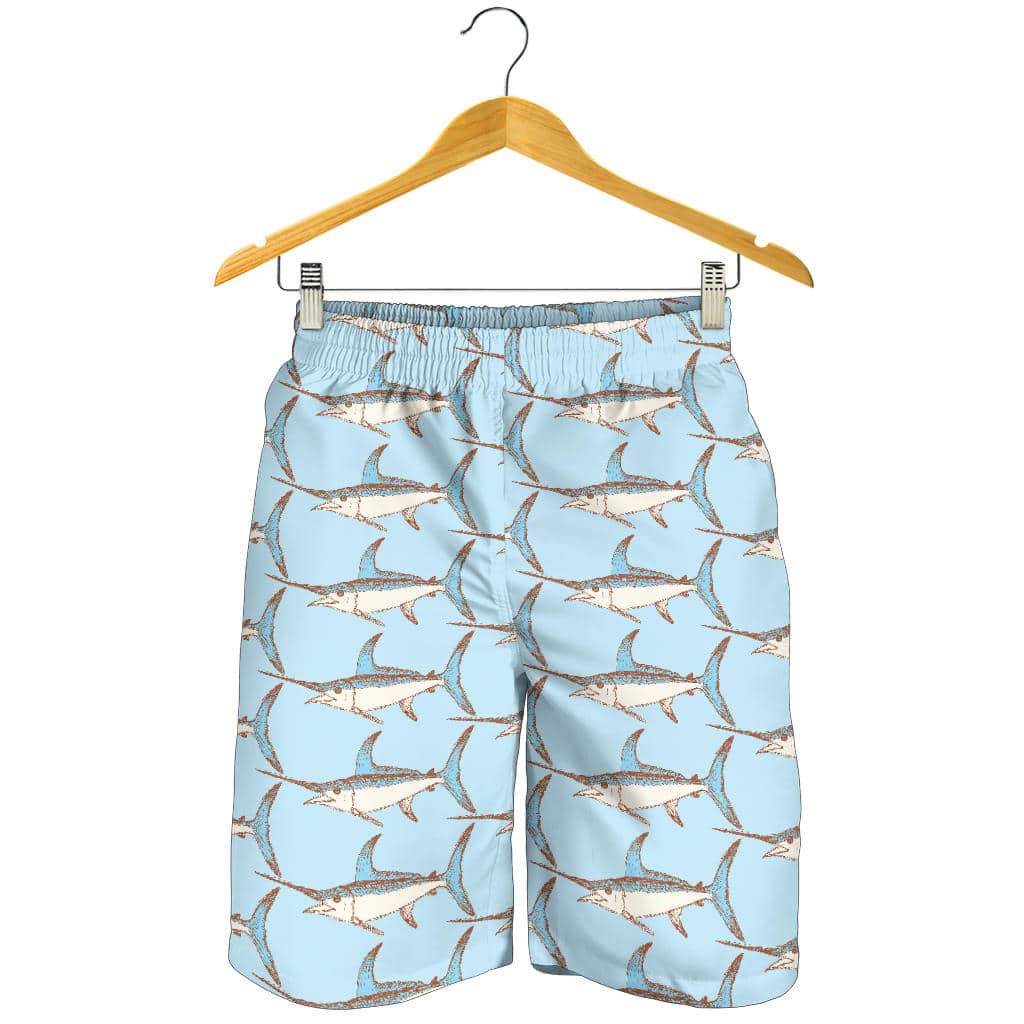 Swordfish Pattern Print Design 01 For Men Women Kid Shorts