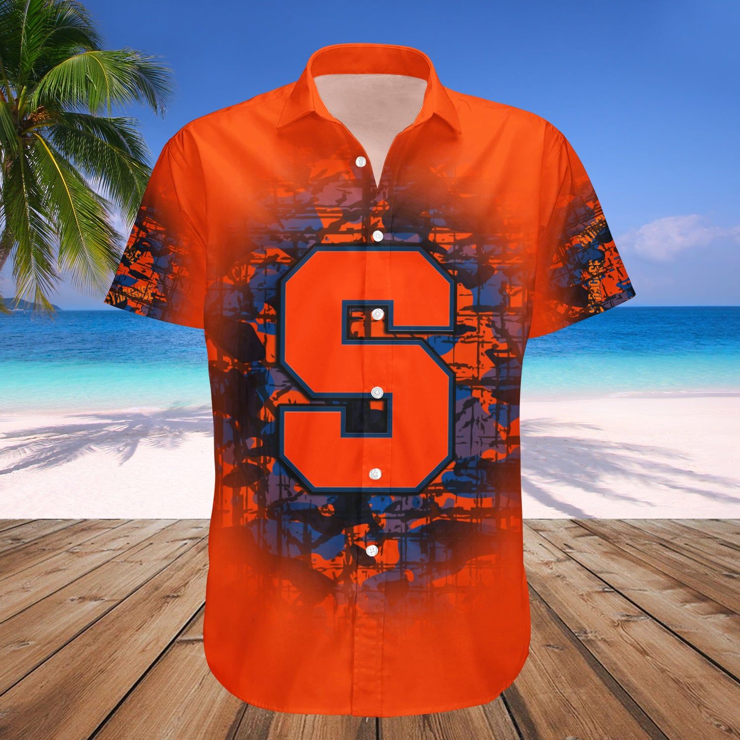 Syracuse Orange Hawaii Shirt Camouflage Vintage – NCAA