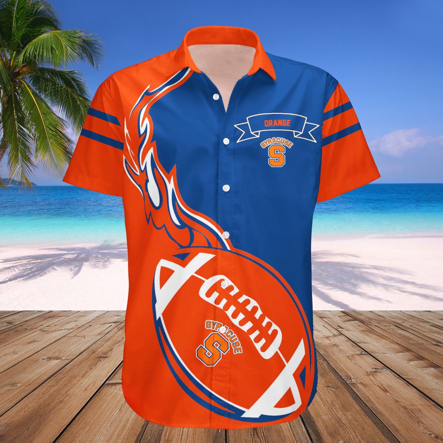 Syracuse Orange Hawaii Shirt Flame Ball – NCAA