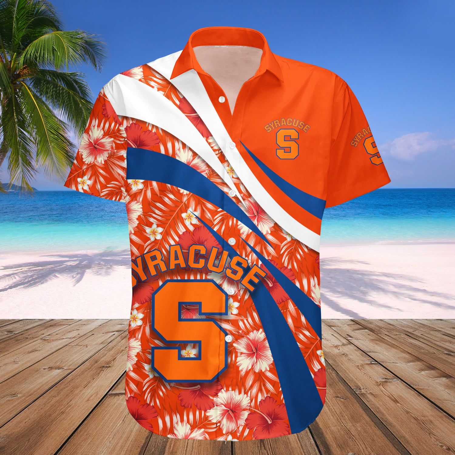 Syracuse Orange Hawaii Shirt Hibiscus Sport Style – NCAA
