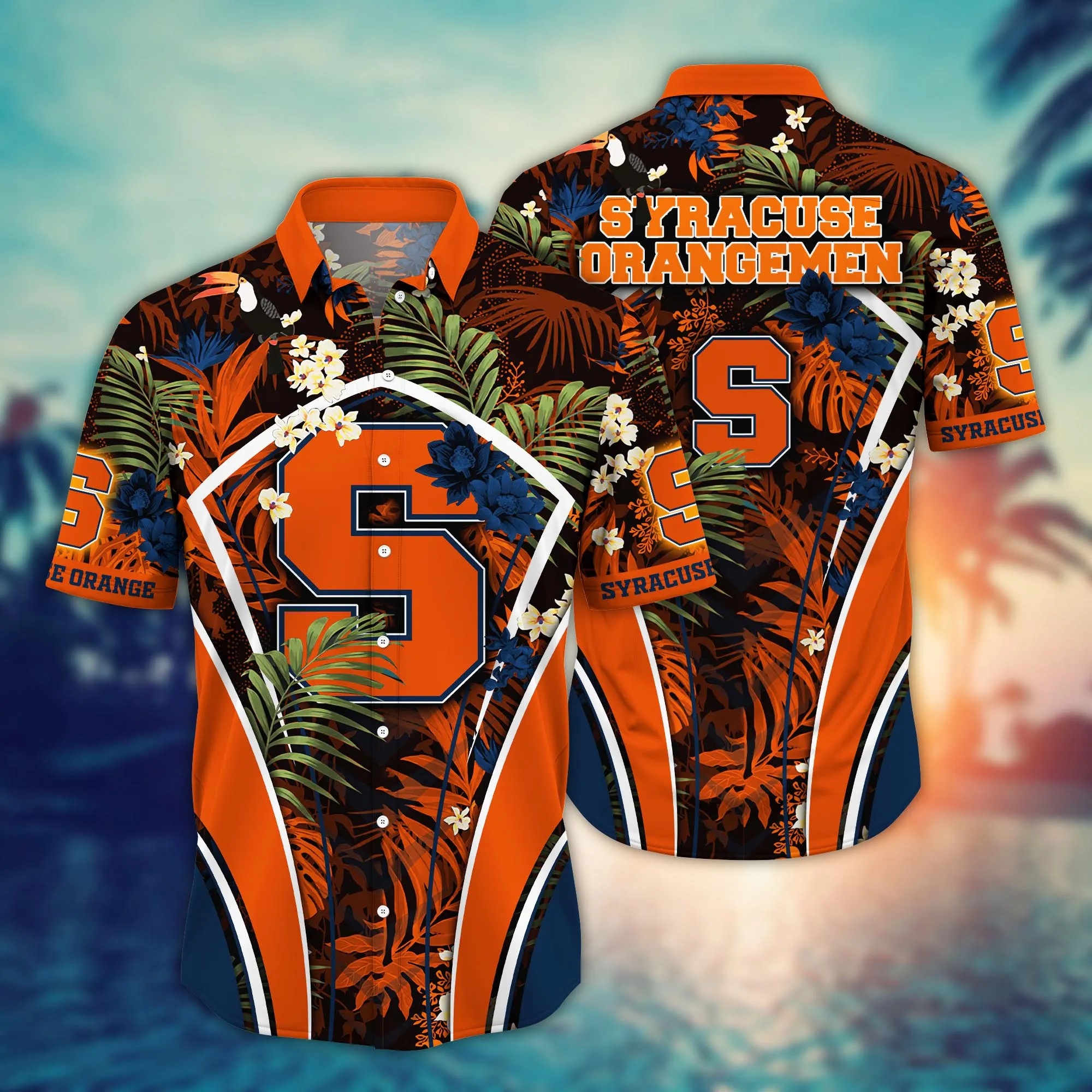 Syracuse Orange NCAA Hawaiian Shirt Air Conditioning Aloha Shirt Syracuse Orange NCAA Hawaiian Shirt Air Conditioning Aloha Shirt