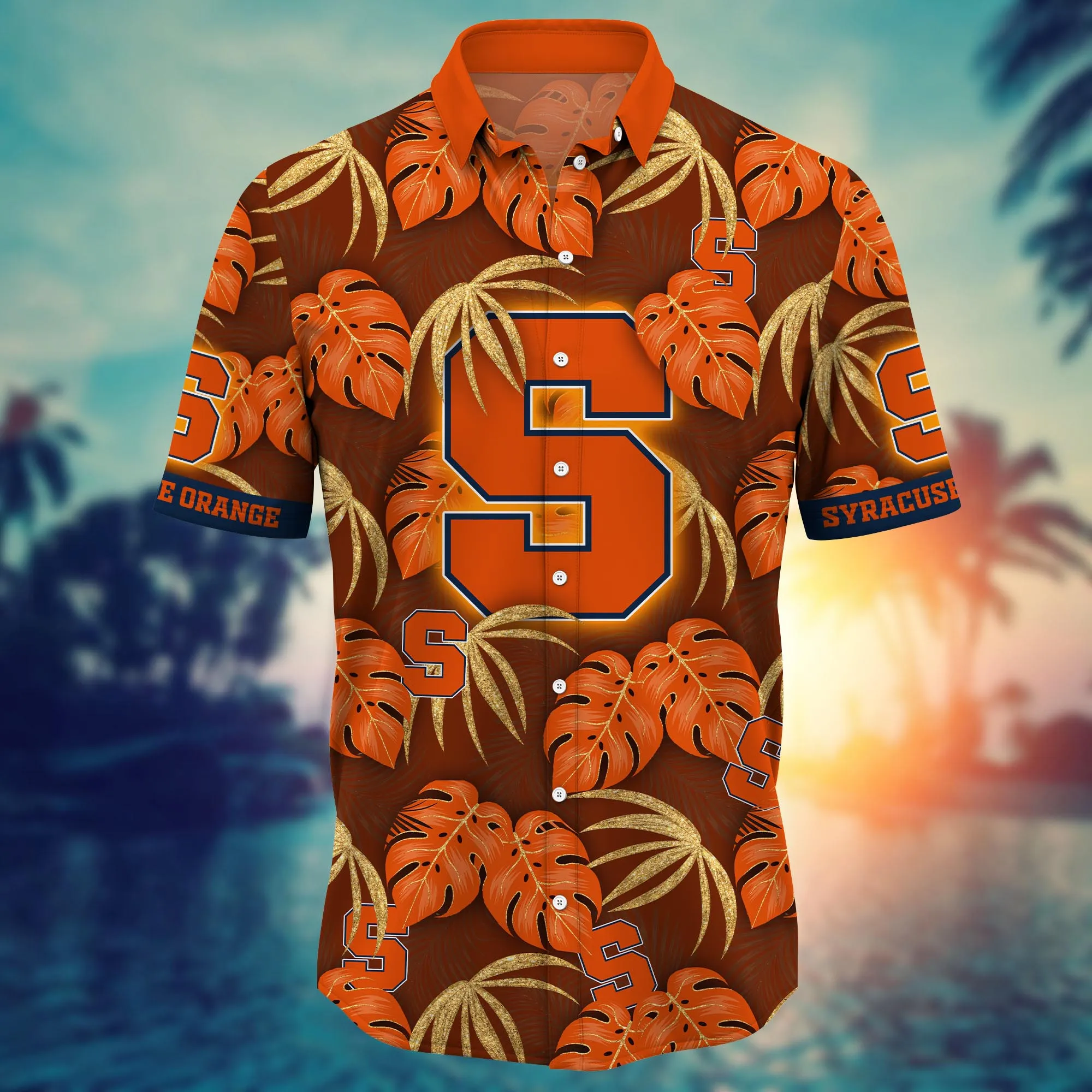 Syracuse Orange NCAA Hawaiian Shirt Island Time Aloha Shirt