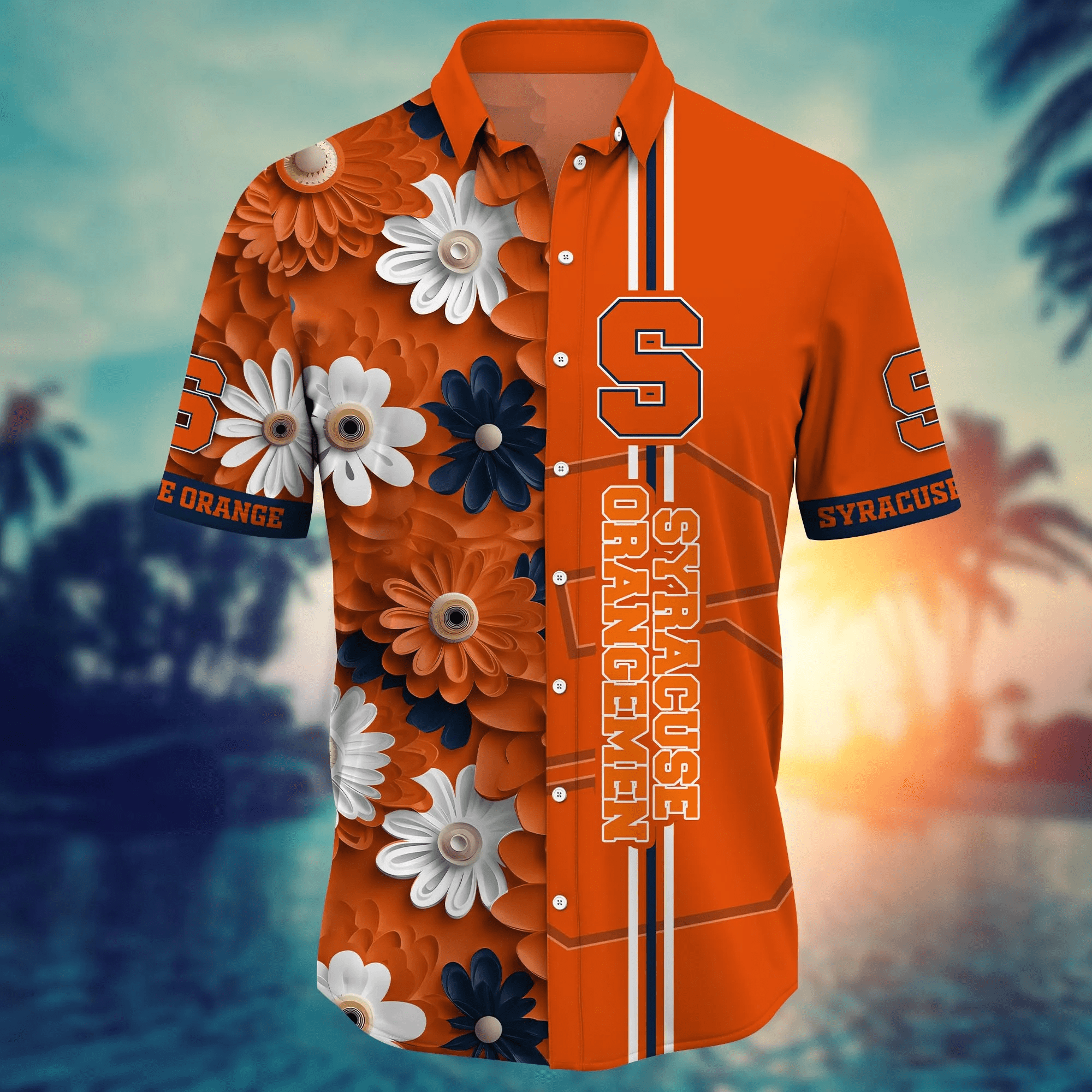 Syracuse Orange NCAA Hawaiian Shirt Lush Greenery Aloha Shirt