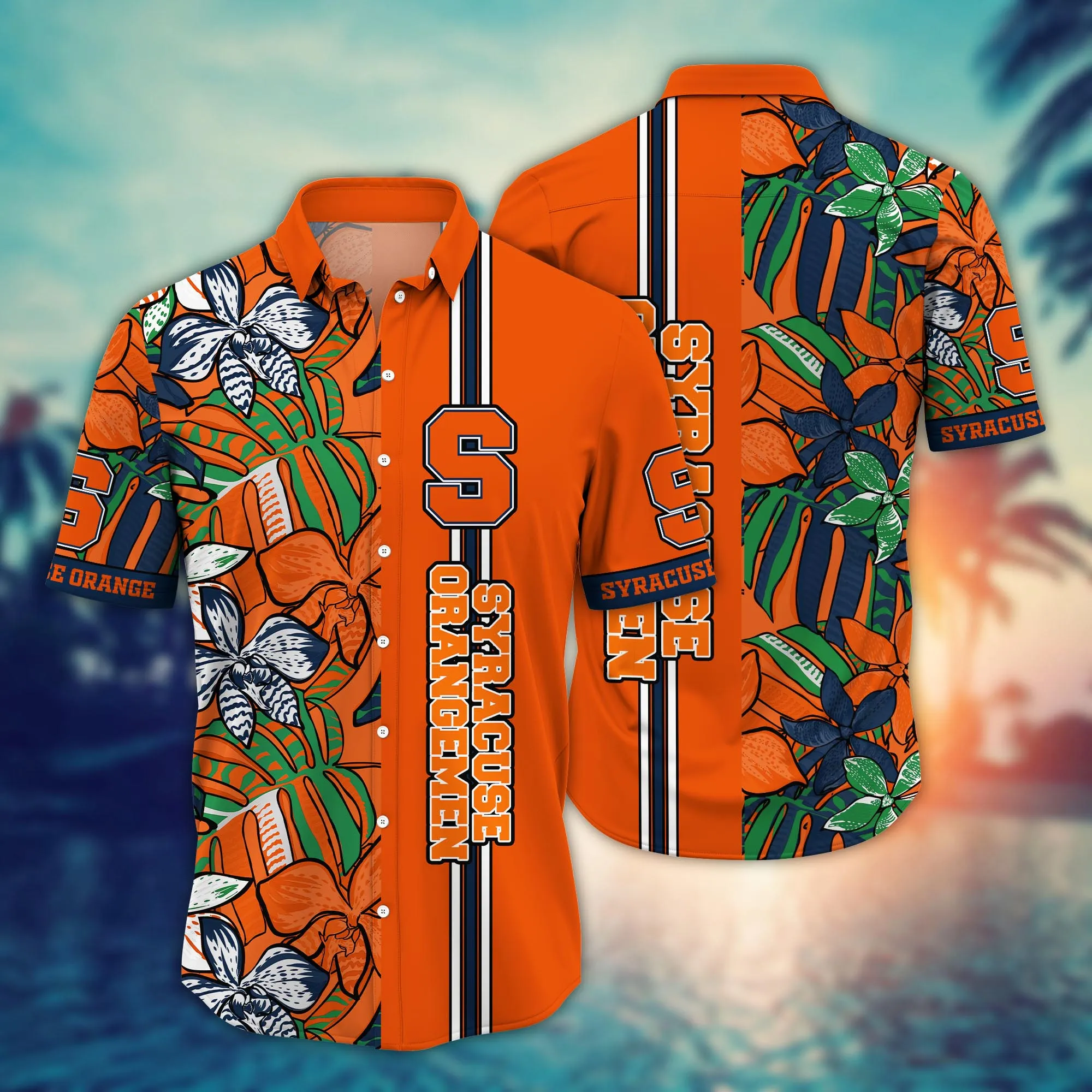 Syracuse Orange NCAA Hawaiian Shirt Sandcastles Aloha Shirt