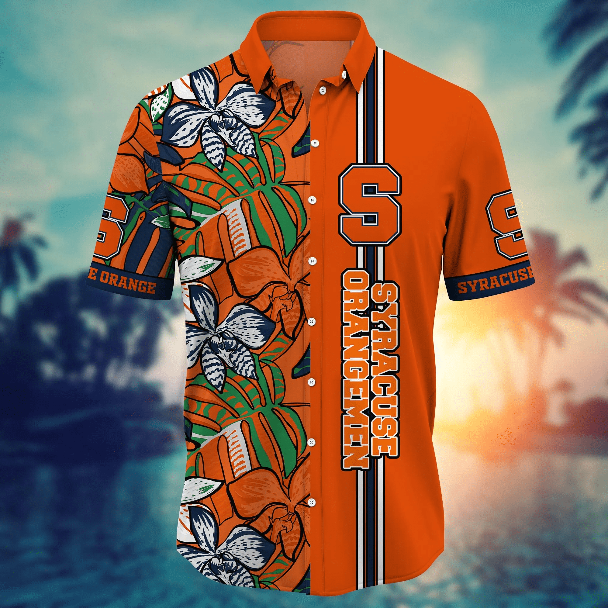 Syracuse Orange NCAA Hawaiian Shirt Sandcastles Aloha Shirt
