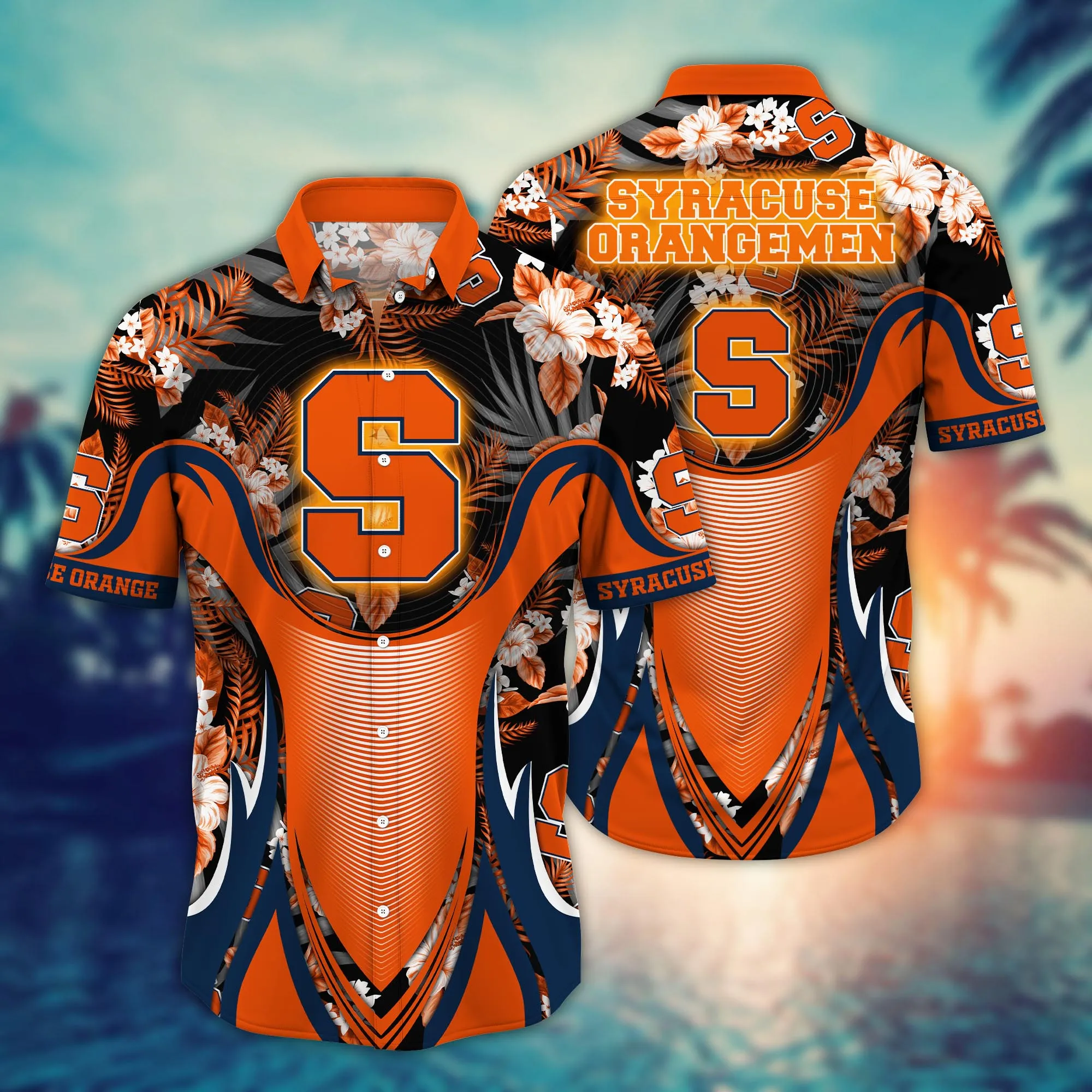 Syracuse Orange NCAA Hawaiian Shirt Sunning Aloha Shirt Syracuse Orange NCAA Hawaiian Shirt Sunning Aloha Shirt