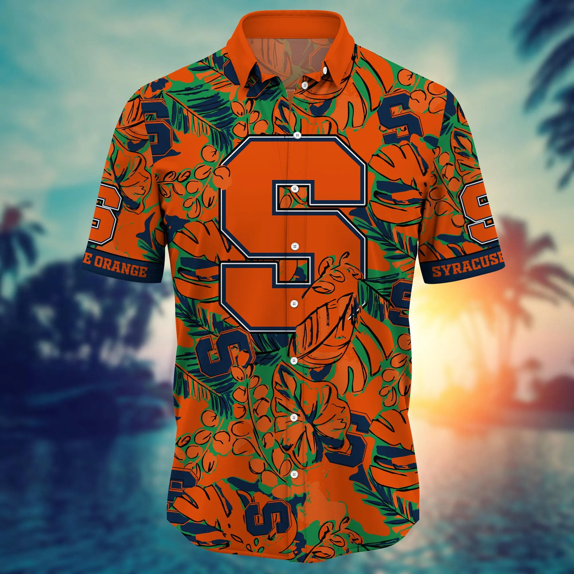 Syracuse Orange NCAA Hawaiian Shirt Sunsets Aloha Shirt