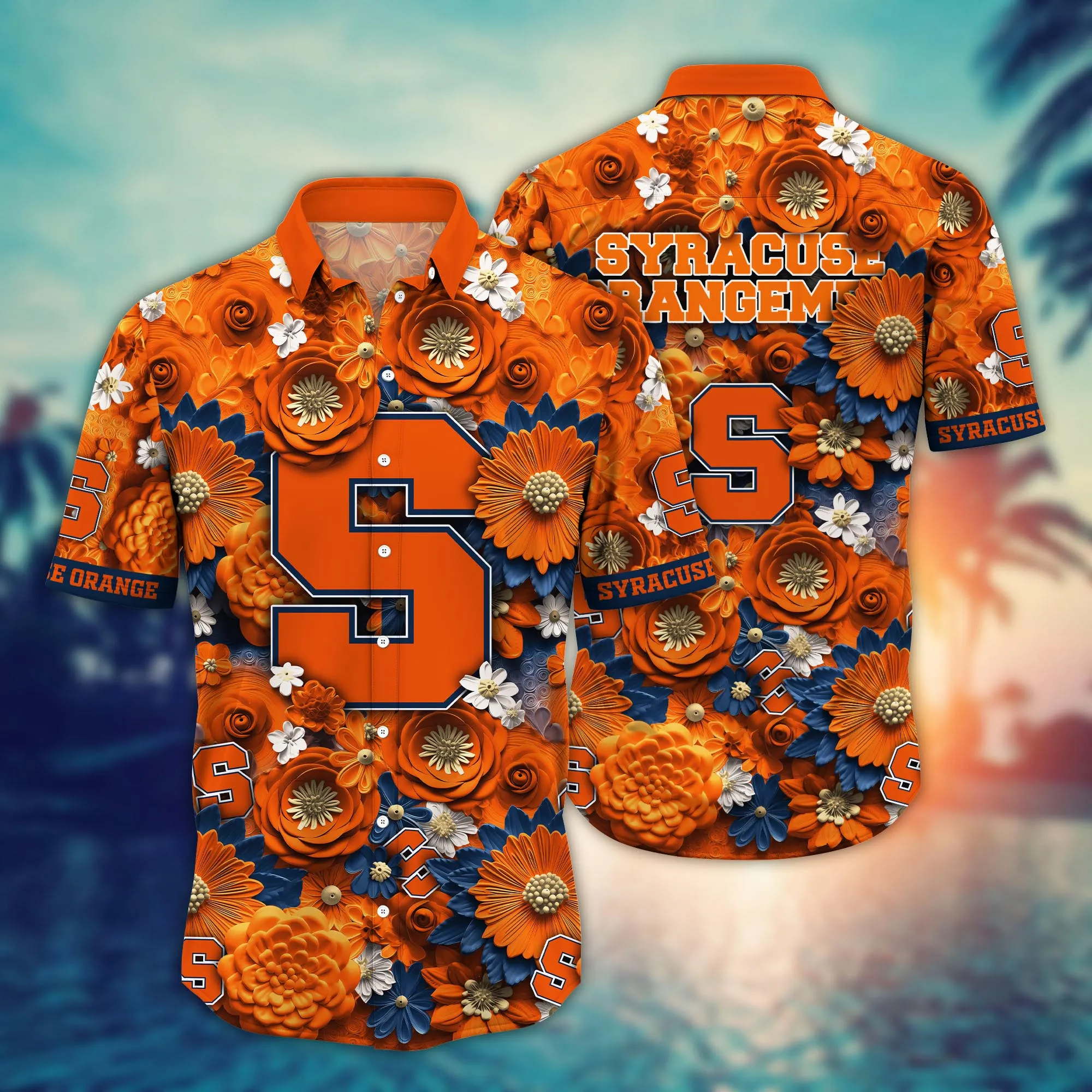 Syracuse Orange NCAA Hawaiian Shirt Trending For This Summer Customize Shirt Any Team Syracuse Orange NCAA Hawaiian Shirt Trending For This Summer Customize Shirt Any Team