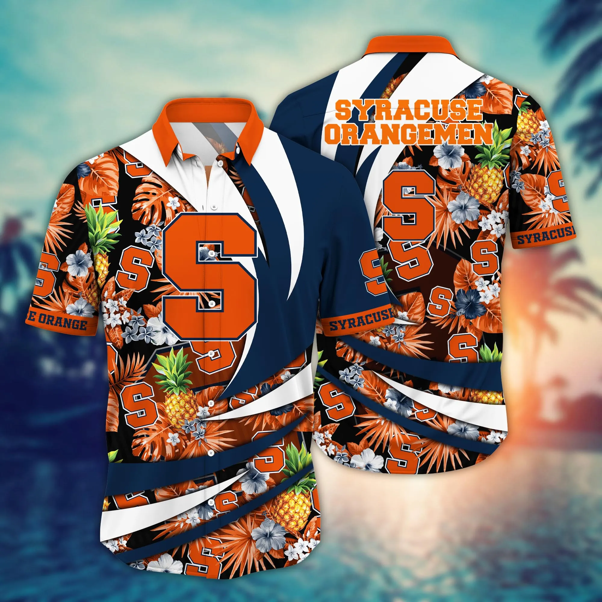 Syracuse Orange NCAA Hawaiian Shirt Water Sports Aloha Shirt Syracuse Orange NCAA Hawaiian Shirt Water Sports Aloha Shirt