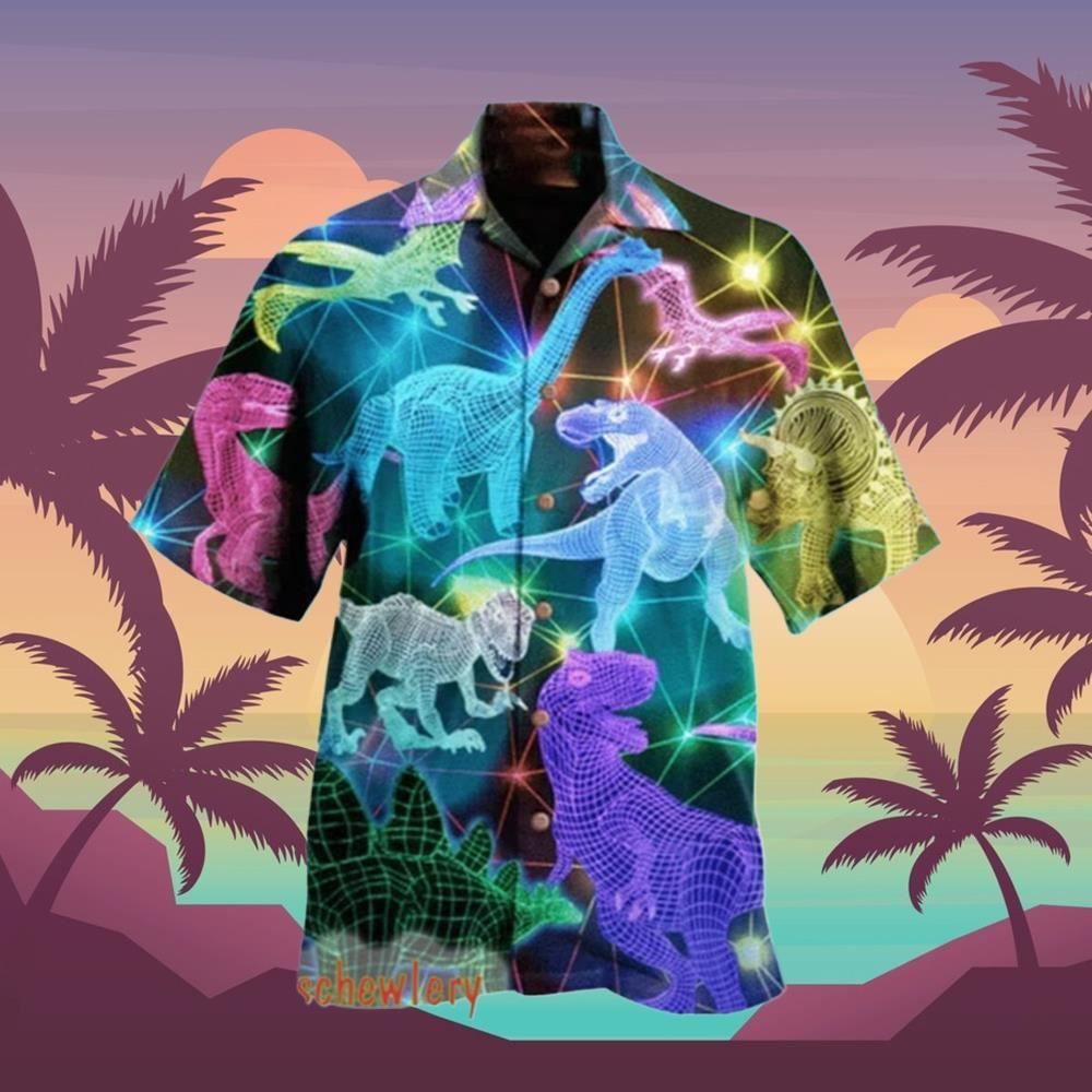 T-Rex Dinosaur Hawaiian Shirt Jurassic Park Hawaiian
