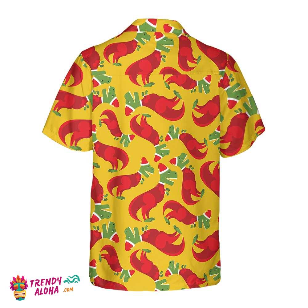 T Rex In Santa Costume Hawaiian Shirt, Funny Christmas Shirt, Best Gift For Christmas