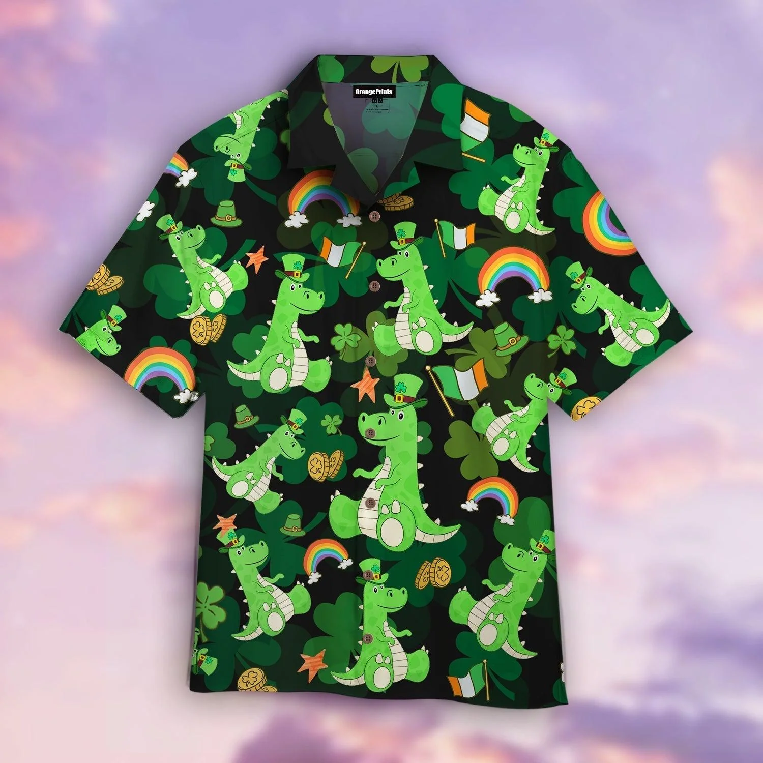 T Rex Love St Patrick Day Trendy Hawaiian Shirt For