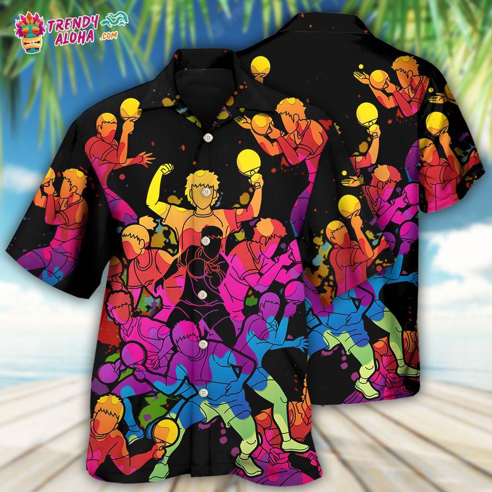 Table Tennis Color Art Hawaiian Shirt – Trendy Aloha