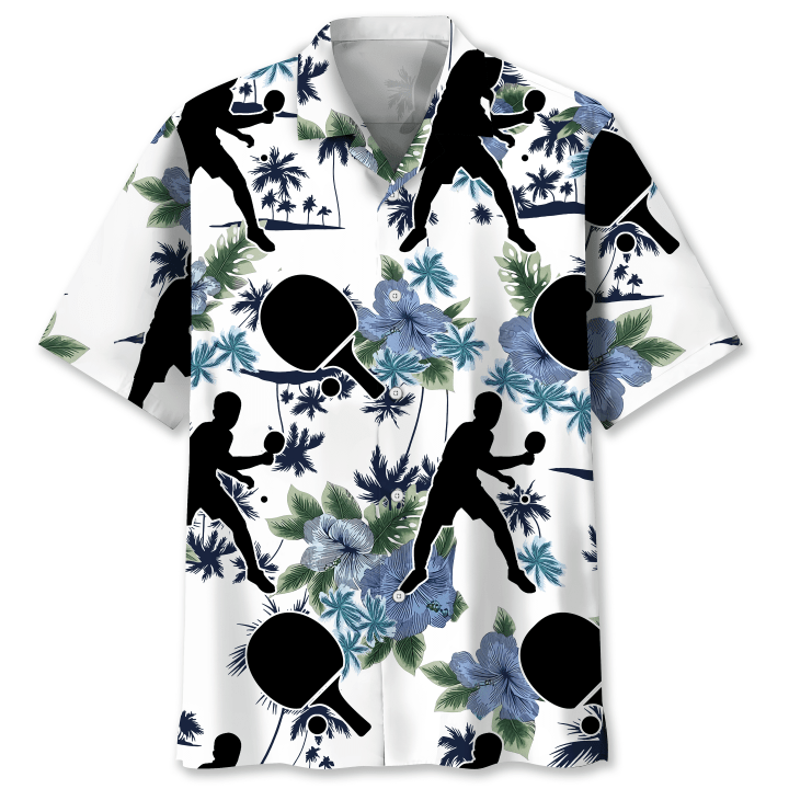 Table Tennis White Nature Trendy Hawaiian Shirt