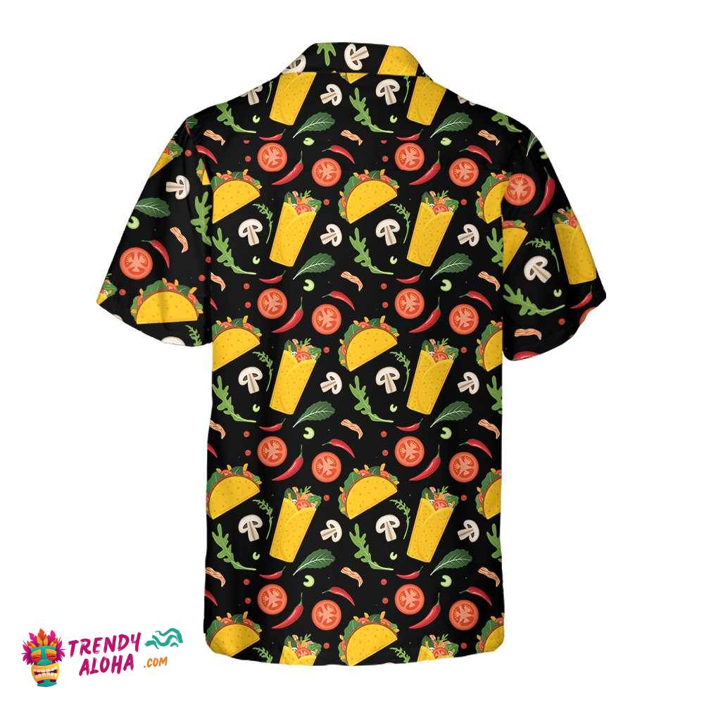 Taco And Burrito Pattern Hawaiian Shirt, Funny Taco Shirt For Men & Women, Gift For Taco Lovers