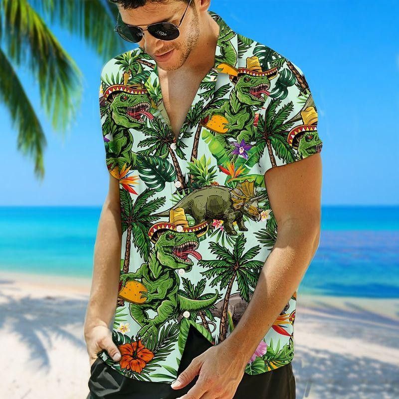 Taco T-Rex Trendy Hawaiian Shirt