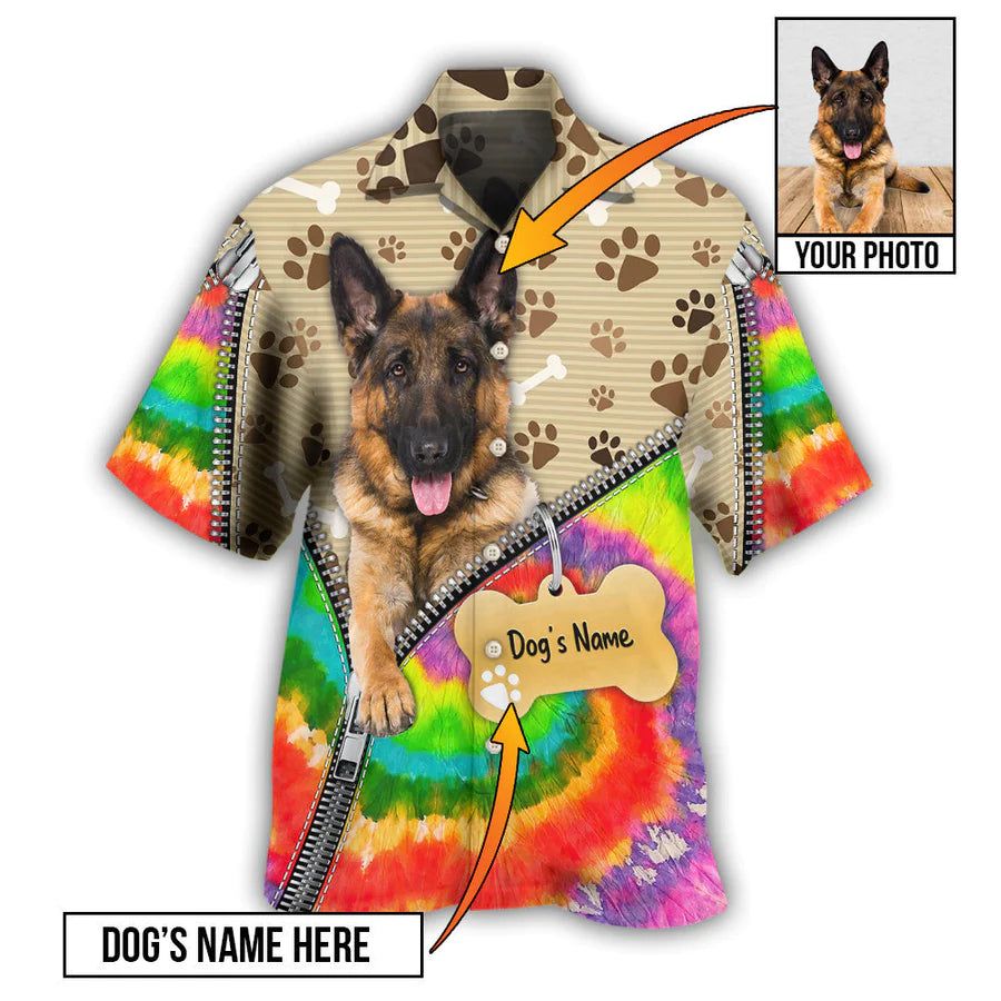 Tailored Tendencies: Personalized German Shepherd Hawaiian Shirt Tailored Tendencies: Personalized German Shepherd Hawaiian Shirt