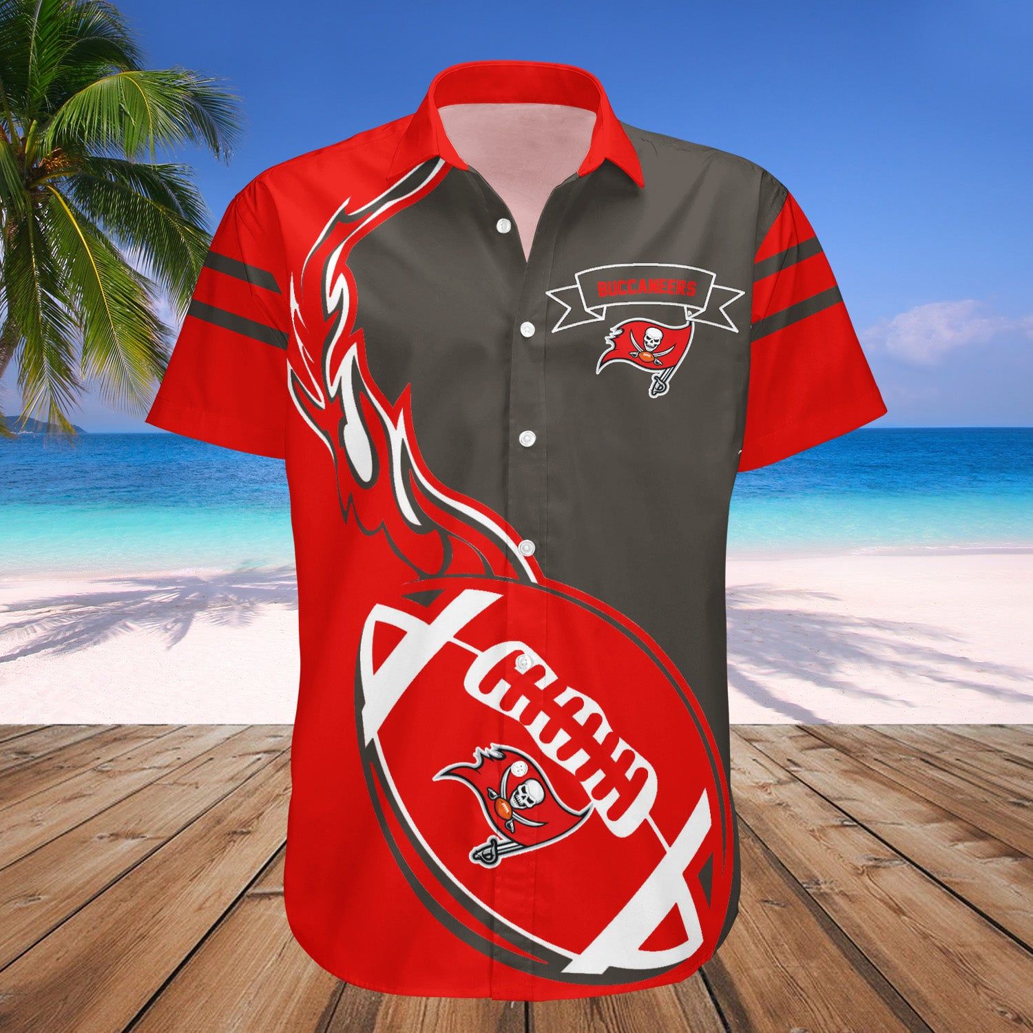 Tampa Bay Buccaneers Hawaii Shirt Flame Ball – NFL