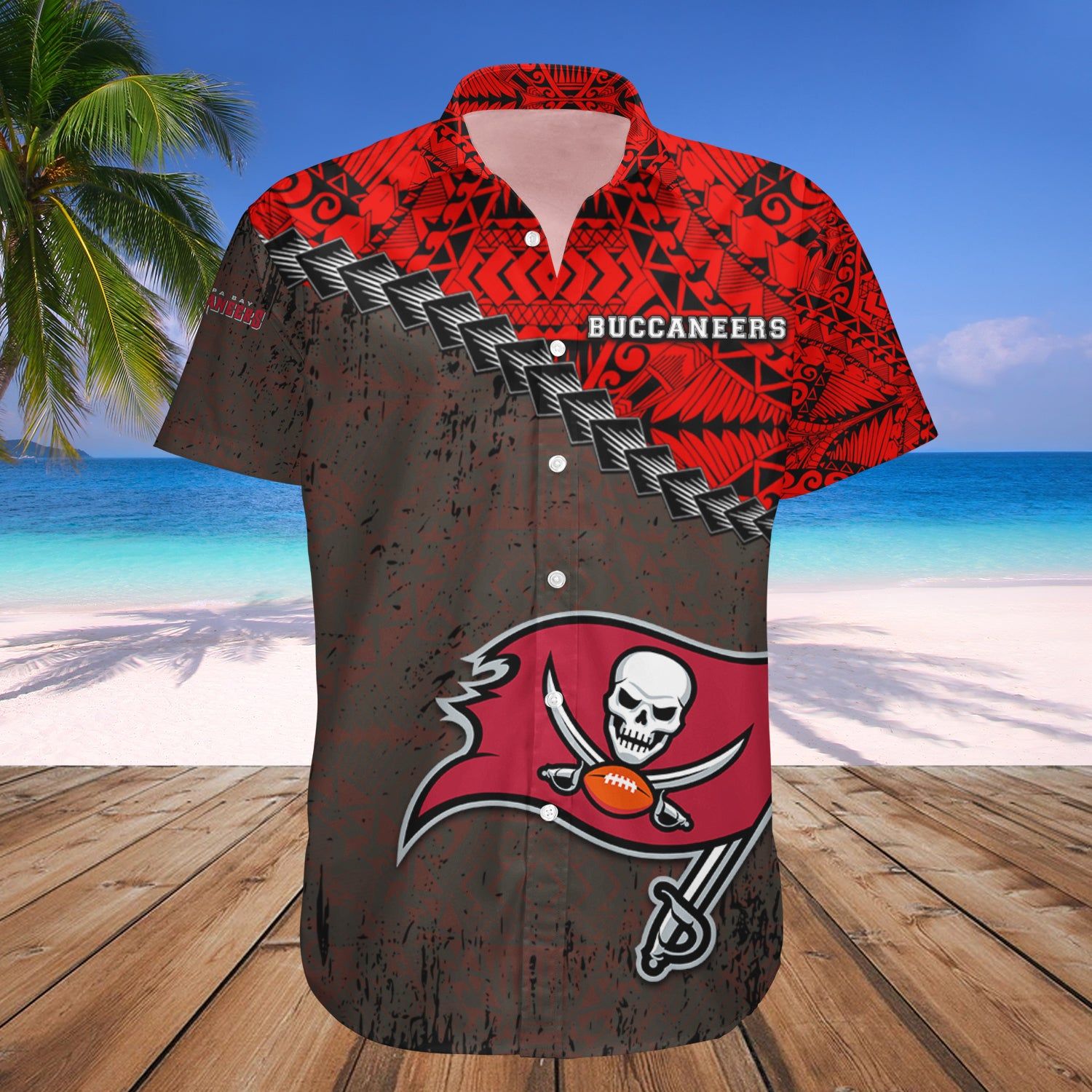 Tampa Bay Buccaneers Hawaii Shirt Grunge Polynesian Tattoo – NFL