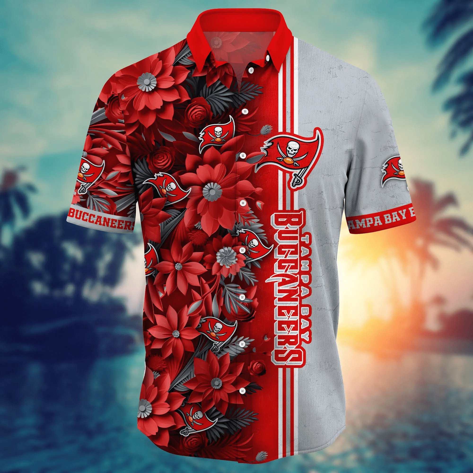 Tampa Bay Buccaneers NFL Hawaiian Shirt Custom Flip Flops Aloha Shirt