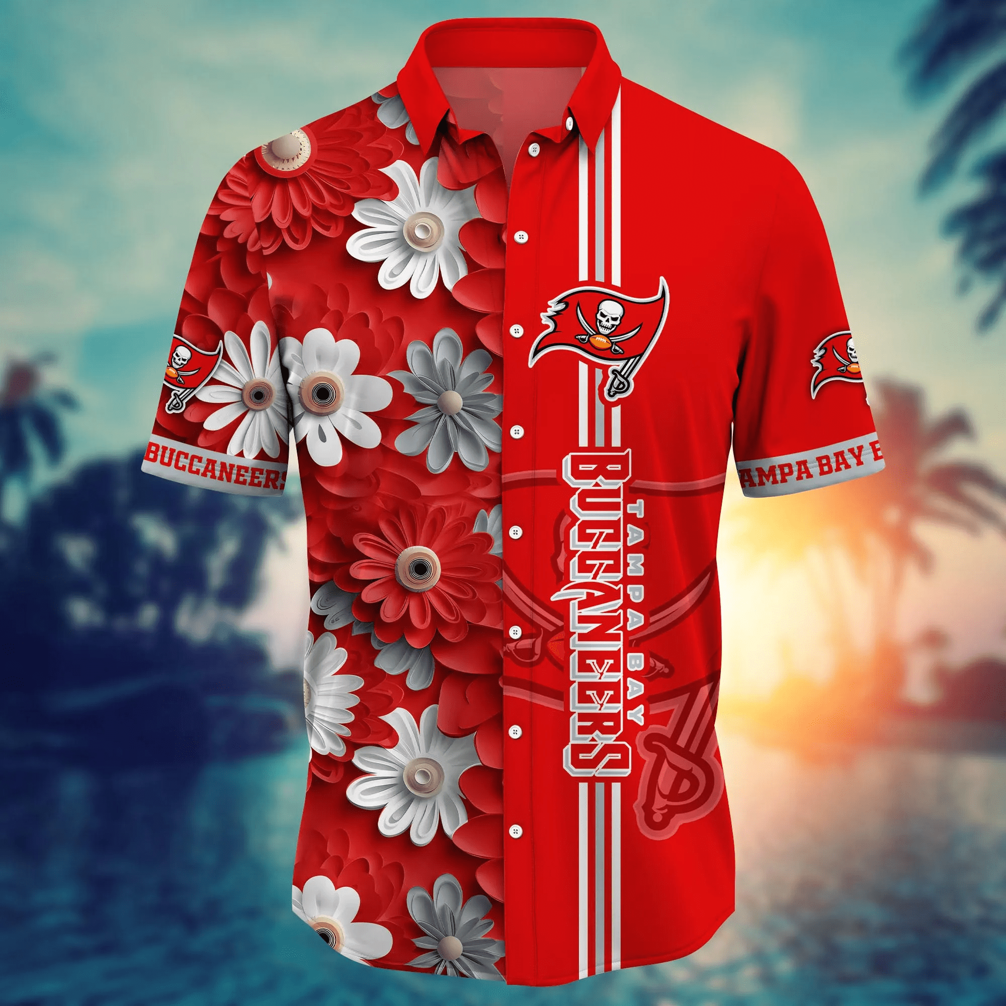Tampa Bay Buccaneers NFL Hawaiian Shirt Evening Strolls Aloha Shirt