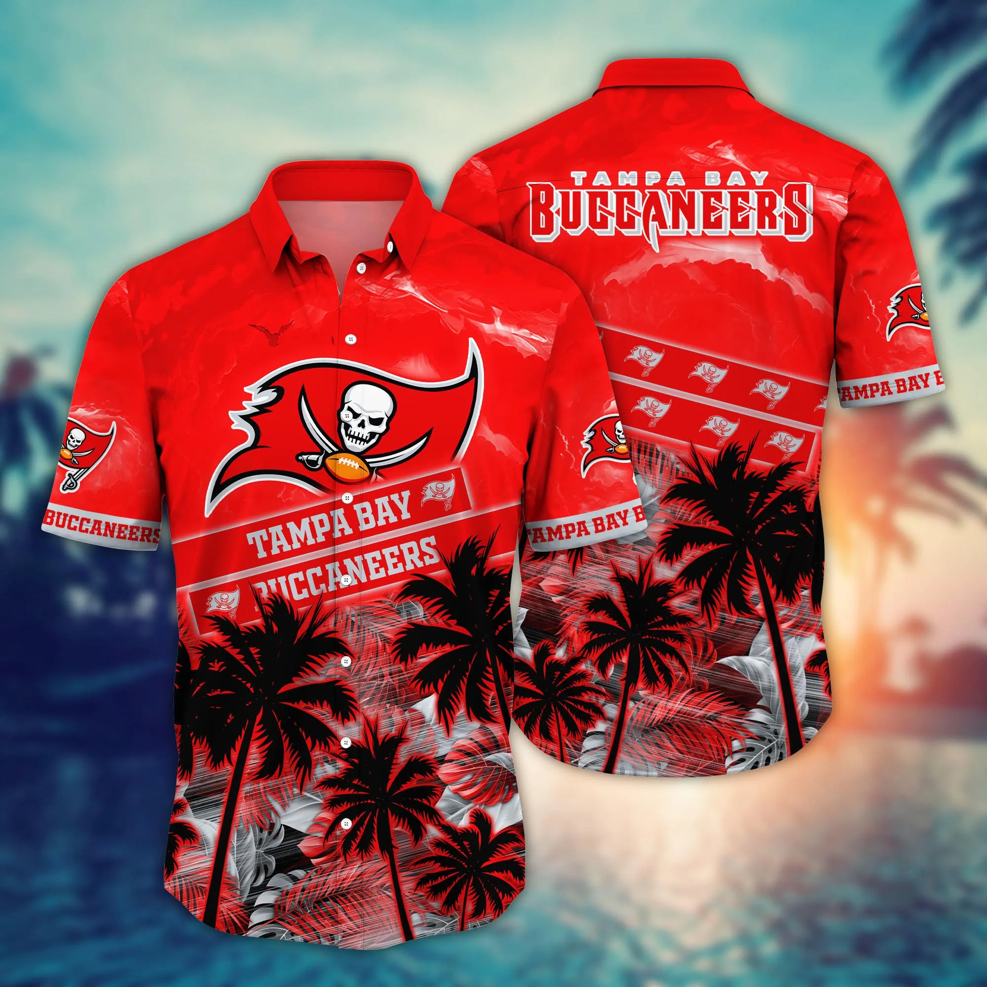 Tampa Bay Buccaneers NFL Hawaiian Shirt Golden Hourtime Aloha Shirt
