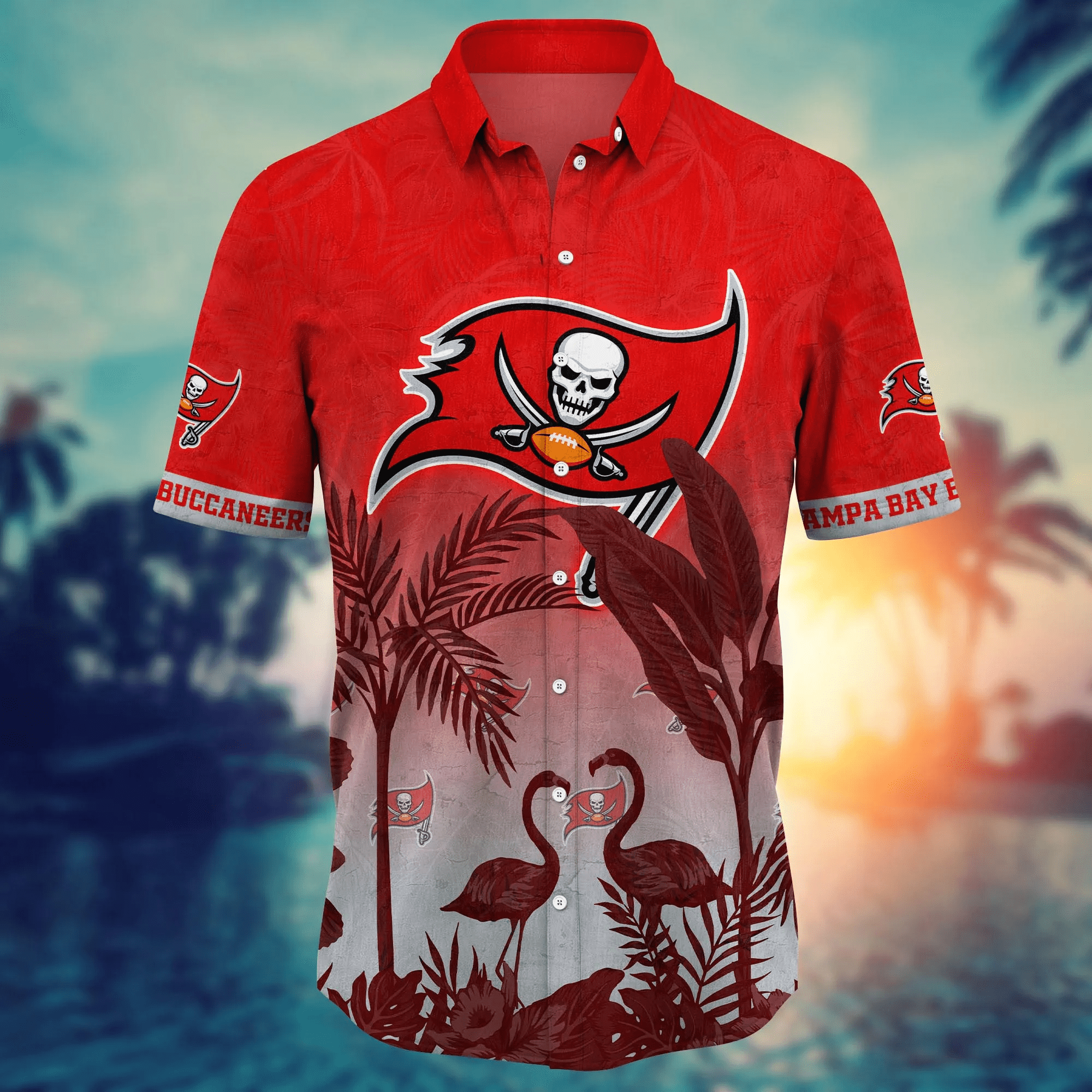 Tampa Bay Buccaneers NFL Hawaiian Shirt Pool Daystime Aloha Shirt